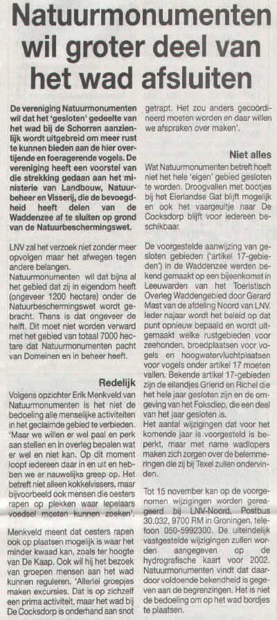 Texelse Courant 26-10-2001